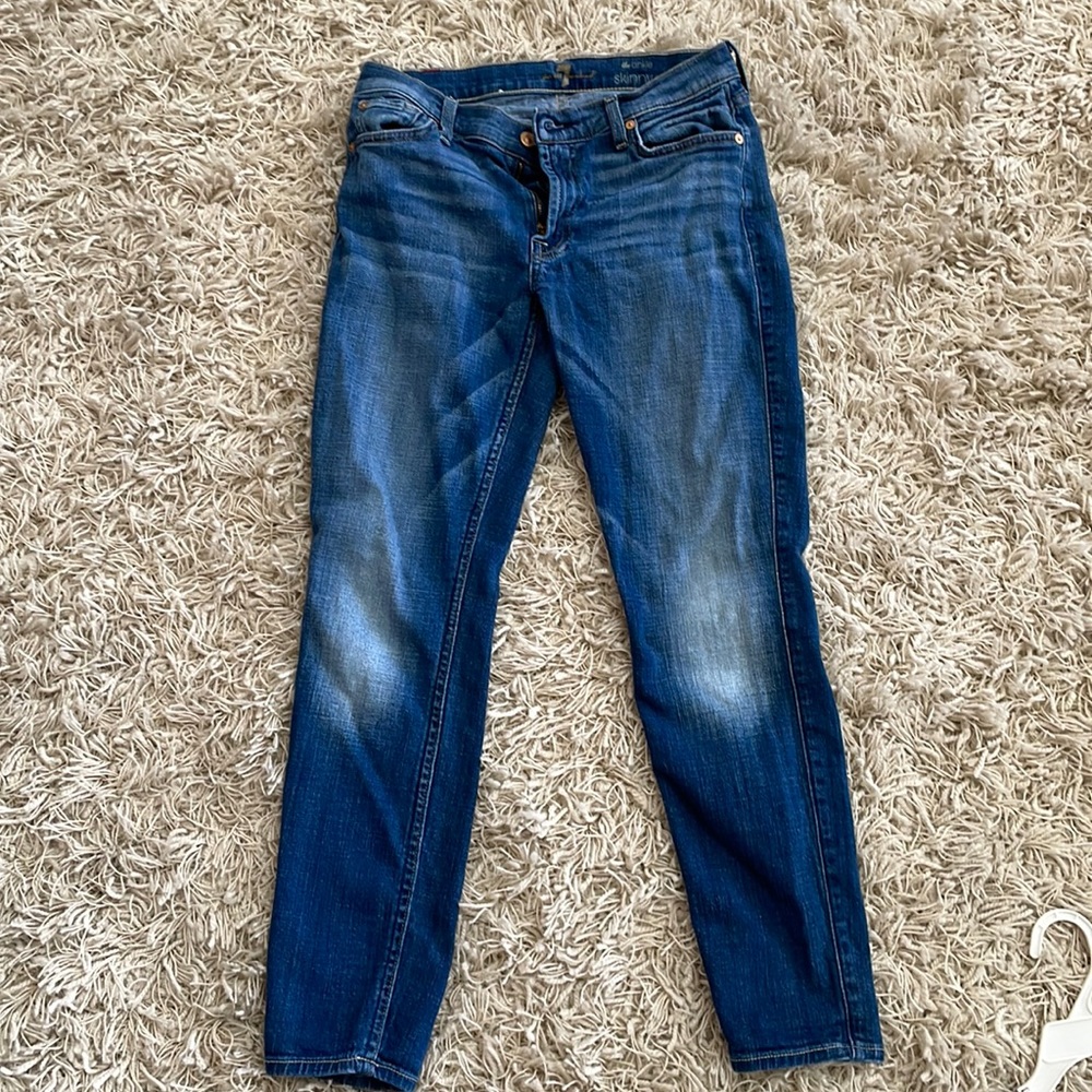 7 for all mankind skinny ankle jeans size 29